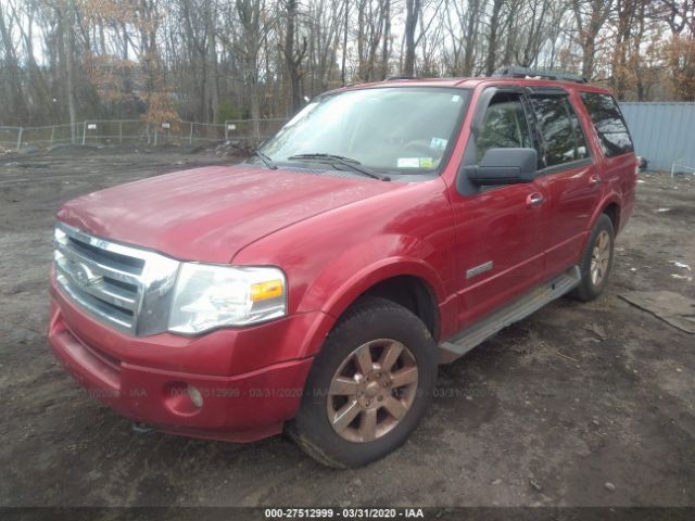 1FMFU16518LA13479 - 2008 FORD EXPEDITION XLT Red photo 2