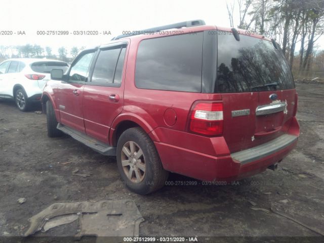 1FMFU16518LA13479 - 2008 FORD EXPEDITION XLT Red photo 3