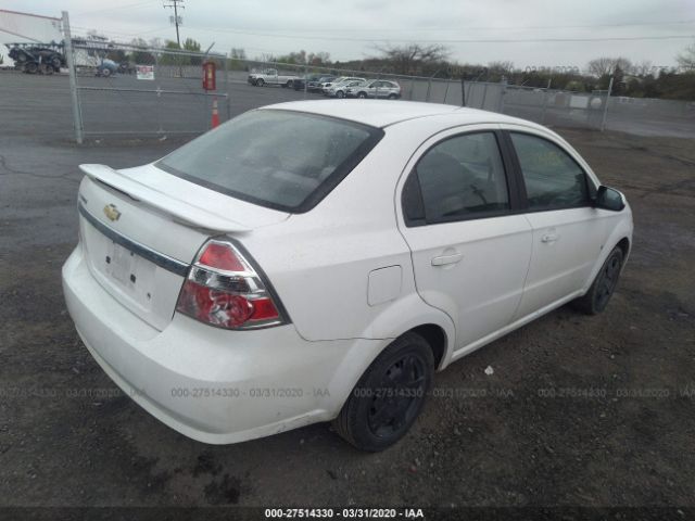 KL1TD56E59B616089 - 2009 CHEVROLET AVEO LS/LT Ақ фото 4