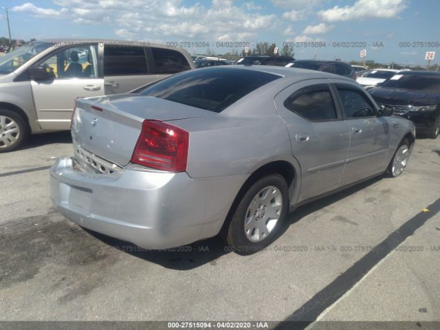 2B3KA43G87H863593 - 2007 DODGE CHARGER SE/SXT Silver photo 4