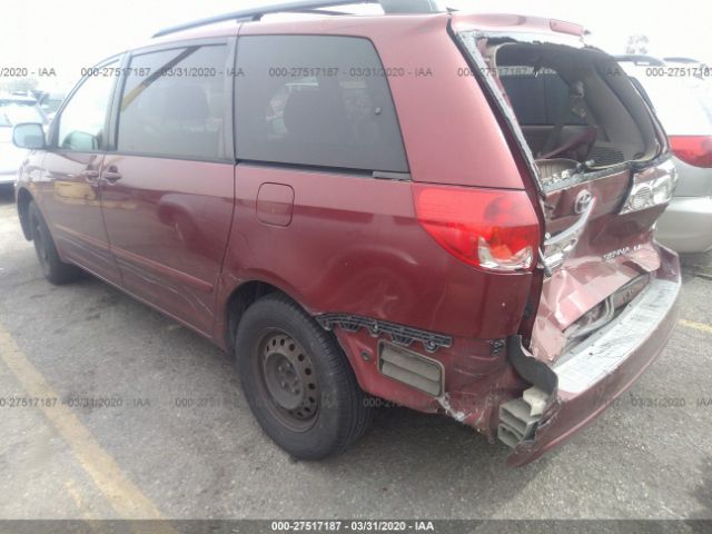 5TDZA23C26S401710 - 2006 TOYOTA SIENNA CE/LE Red photo 3