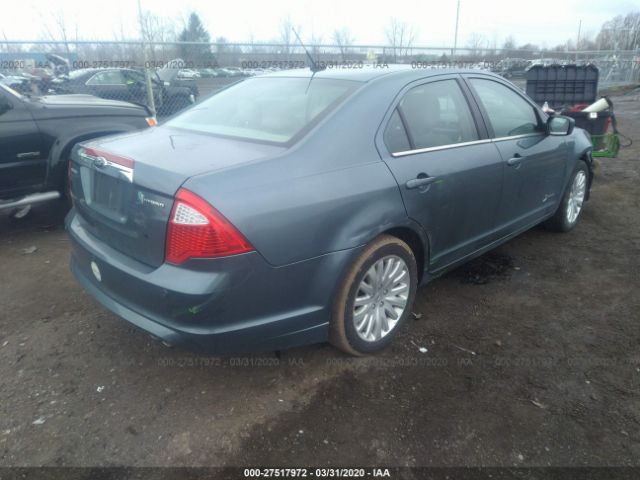 3FADP0L37CR319604 - 2012 FORD FUSION HYBRID Blue photo 4