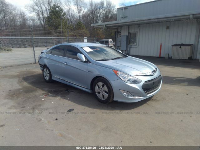 KMHEC4A48BA005297 - 2011 HYUNDAI SONATA HYBRID Light Blue photo 1