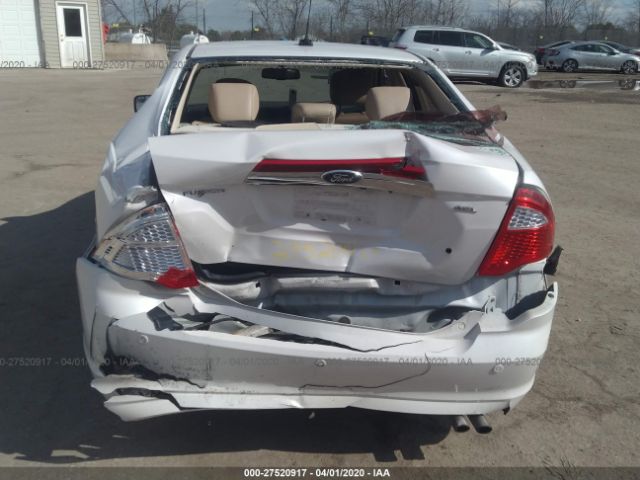 3FAHP0JA9BR266793 - 2011 FORD FUSION SEL White photo 6