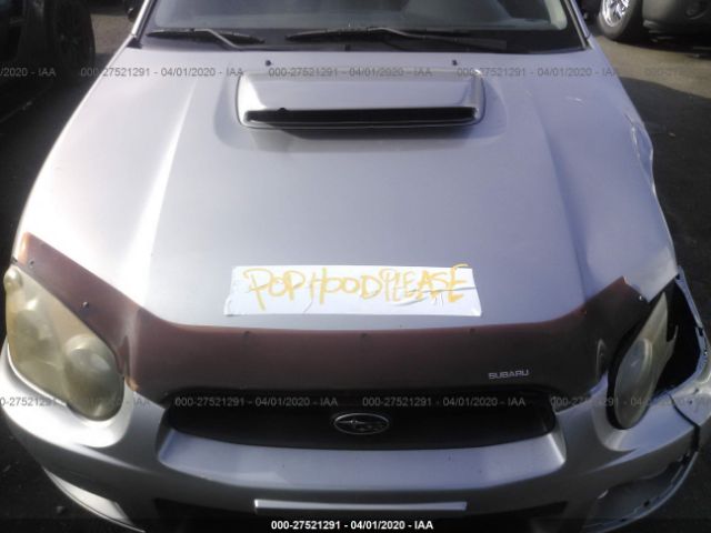 JF1GG29625H807132 - 2005 SUBARU IMPREZA WRX/VDT Silver photo 10