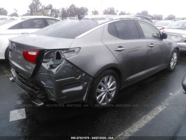 5XXGN4A74FG512807 - 2015 KIA OPTIMA EX Gray photo 4