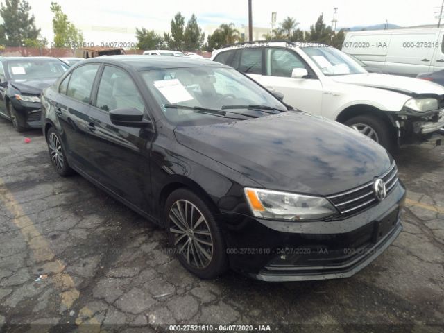 3VWD17AJ1GM243481 - 2016 VOLKSWAGEN JETTA SPORT Black photo 1