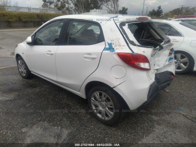 JM1DE1KZ0C0144754 - 2012 MAZDA MAZDA2  White photo 3