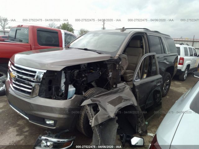 1GNSKBKC1FR570123 - 2015 CHEVROLET TAHOE K1500 LT Brown photo 2