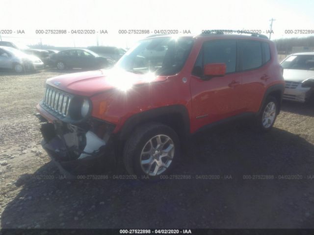 ZACCJBBB1HPG49803 - 2017 JEEP RENEGADE LATITUDE Red photo 2