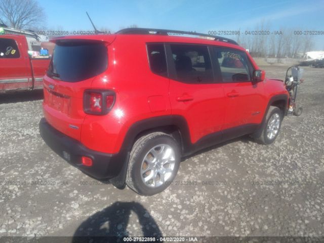 ZACCJBBB1HPG49803 - 2017 JEEP RENEGADE LATITUDE Red photo 4