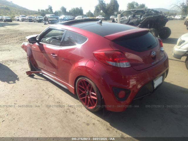 KMHTC6AE0FU236307 - 2015 HYUNDAI VELOSTER TURBO Red photo 3