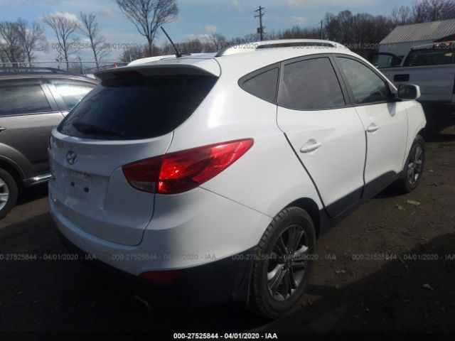 KM8JU3AG6EU855691 - 2014 HYUNDAI TUCSON GLS/LIMITED/SE White photo 4