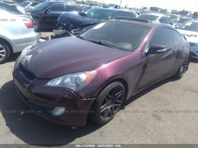 KMHHU6KH6BU057436 - 2011 HYUNDAI GENESIS COUPE 3.8L Purple photo 2