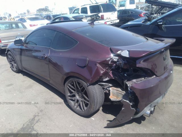 KMHHU6KH6BU057436 - 2011 HYUNDAI GENESIS COUPE 3.8L Purple photo 3