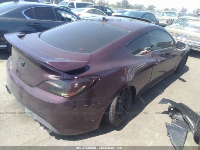 KMHHU6KH6BU057436 - 2011 HYUNDAI GENESIS COUPE 3.8L Purple photo 4