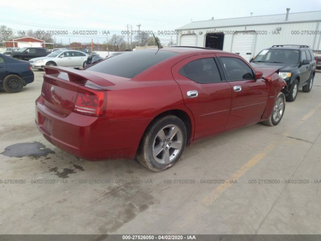 2B3LA53H98H147368 - 2008 DODGE CHARGER R/T Red photo 4