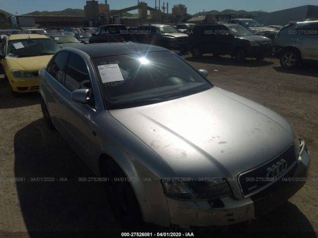 WAULT68E72A117351 - 2002 AUDI A4 3.0 QUATTRO Silver photo 1