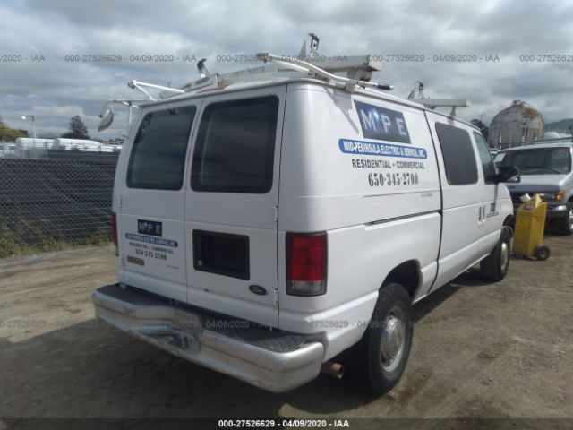 1FTNE24L71HA91651 - 2001 FORD ECONOLINE E250 VAN White photo 4