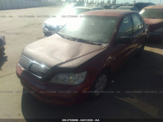 JA3AJ26E92U012741 - 2002 MITSUBISHI LANCER ES Red photo 2