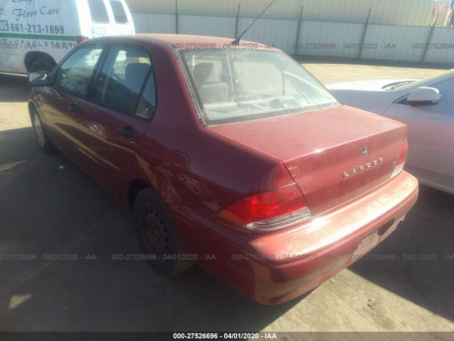 JA3AJ26E92U012741 - 2002 MITSUBISHI LANCER ES Red photo 3