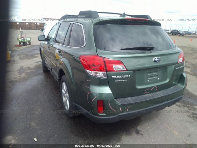 4S4BRCKC3C3288778 - 2012 SUBARU OUTBACK 2.5I LIMITED Green photo 3