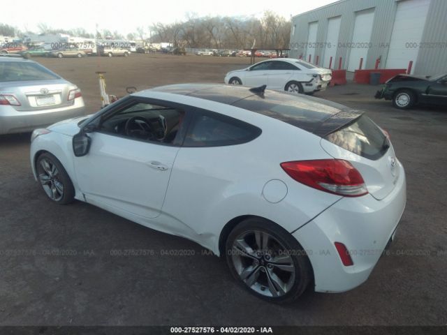 KMHTC6AD8CU031529 - 2012 HYUNDAI VELOSTER  White photo 3