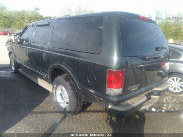 1FMNU42S82EC24375 - 2002 FORD EXCURSION LIMITED Green photo 3