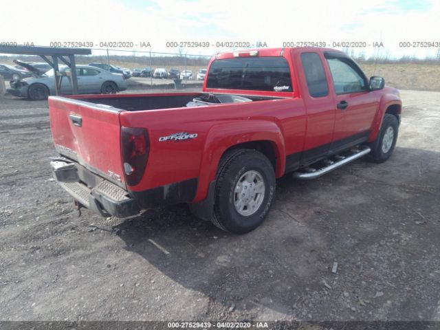 1GTDT196958234118 - 2005 GMC CANYON  Red photo 4