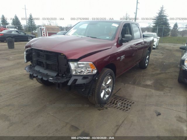 1C6RR7TTXKS727723 - 2019 RAM 1500 CLASSIC SLT Burdeos foto 2