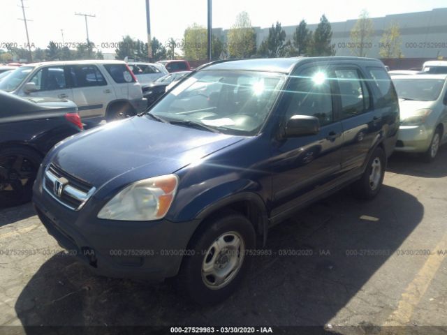 JHLRD68423C012548 - 2003 HONDA CR-V LX Blue photo 2