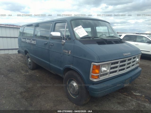 2B5WB31W2JK133926 - 1988 DODGE RAM WAGON B350 BUS Blue photo 1