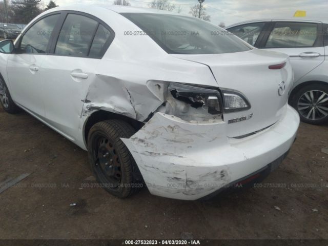 JM1BL1UF0B1393113 - 2011 MAZDA 3 I White photo 6