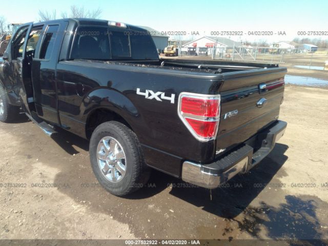 1FTFX1EF2EKG18800 - 2014 FORD F150 SUPER CAB Black photo 3