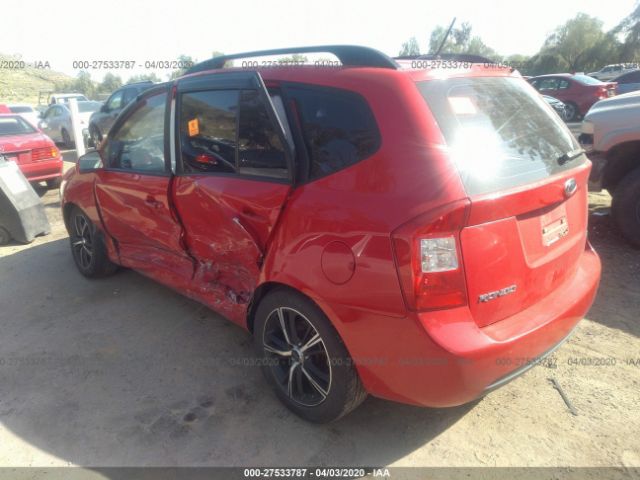 KNAFG528397252705 - 2009 KIA RONDO LX/EX Red photo 3