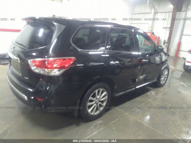 5N1AR2MMXEC727358 - 2014 NISSAN PATHFINDER S/SV/SL/PLATINUM Black photo 4