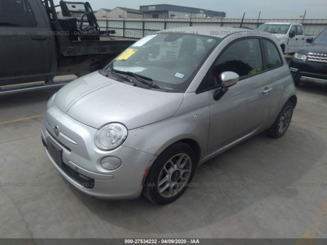 3C3CFFAR3DT665886 - 2013 FIAT 500 POP Silver photo 2