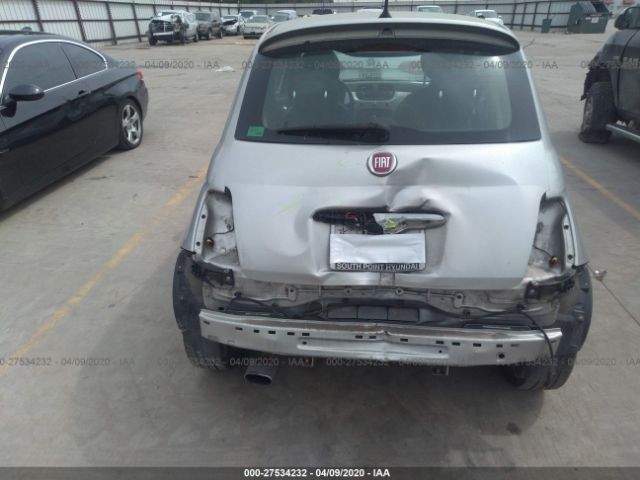 3C3CFFAR3DT665886 - 2013 FIAT 500 POP Silver photo 6