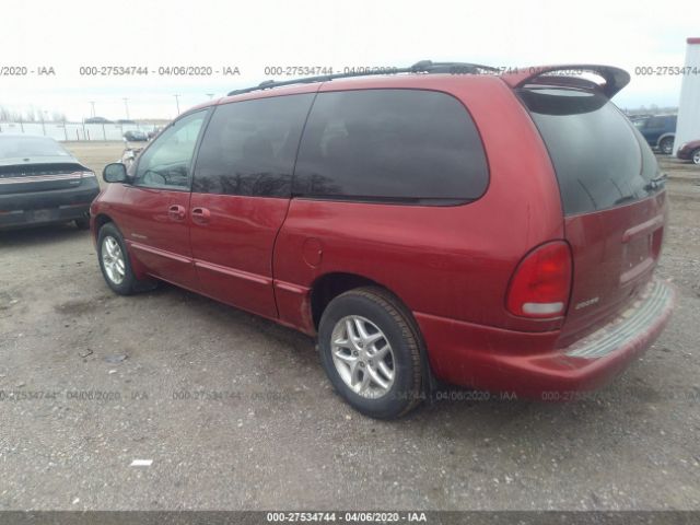 1B4GP44G2YB754054 - 2000 DODGE GRAND CARAVAN SE/SPORT Red photo 3