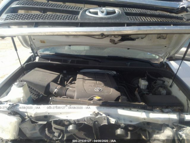 5TFRM5F17CX036398 - 2012 TOYOTA TUNDRA DOUBLE CAB SR5 White photo 10