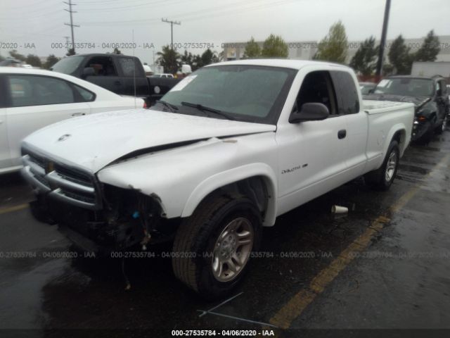 1B7GL42N82S711006 - 2002 DODGE DAKOTA SLT White photo 2