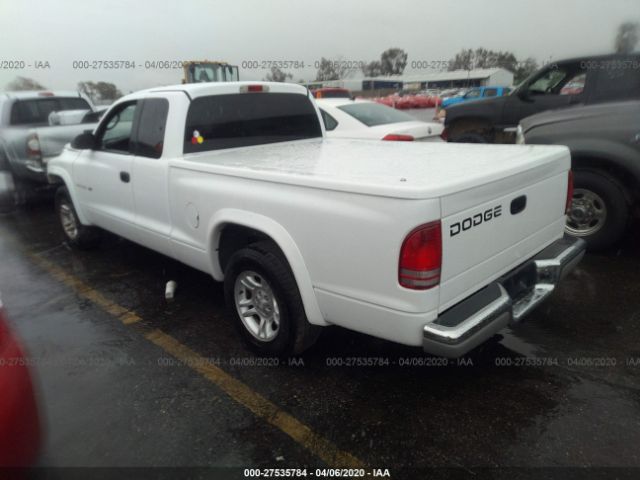 1B7GL42N82S711006 - 2002 DODGE DAKOTA SLT White photo 3