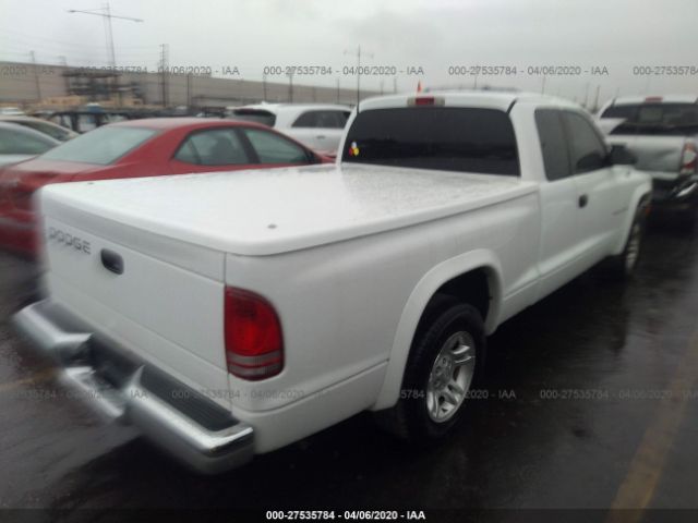 1B7GL42N82S711006 - 2002 DODGE DAKOTA SLT White photo 4