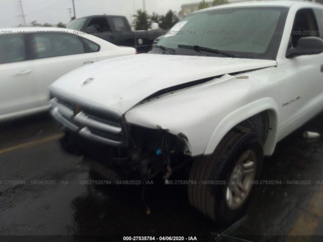 1B7GL42N82S711006 - 2002 DODGE DAKOTA SLT White photo 6