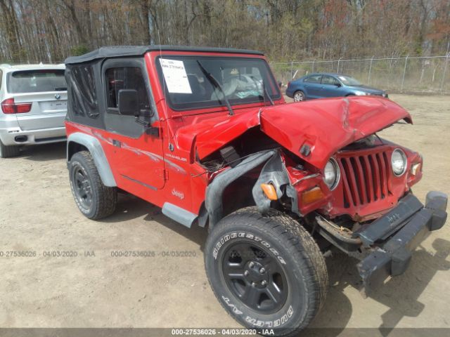 1J4FY29P5WP707328 - 1998 JEEP WRANGLER / TJ SE Red photo 1