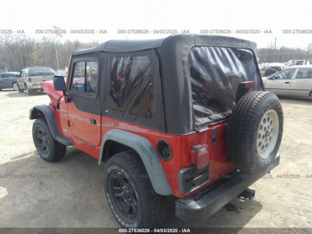 1J4FY29P5WP707328 - 1998 JEEP WRANGLER / TJ SE Red photo 3