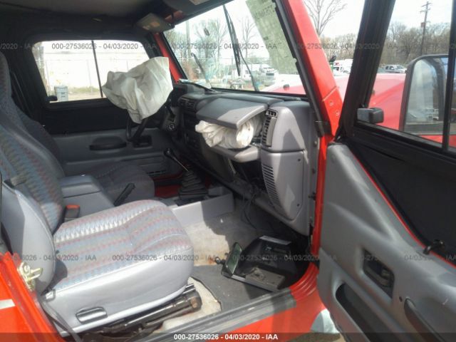 1J4FY29P5WP707328 - 1998 JEEP WRANGLER / TJ SE Red photo 5