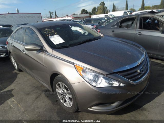 5NPEB4AC7EH921898 - 2014 HYUNDAI SONATA GLS Brown photo 1