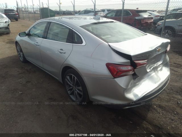 1G1ZE5SX6LF001907 - 2020 CHEVROLET MALIBU PREMIER Silver photo 3