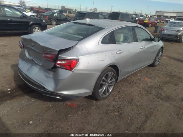 1G1ZE5SX6LF001907 - 2020 CHEVROLET MALIBU PREMIER Silver photo 4